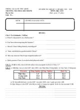 Đề kiểm tra học kỳ I năm học 2015  2016 môn địa lí 8 (thời gian 45 phút)